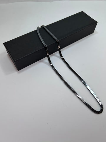 Luxury Black Stainless Steel Cuban Link Chain – Men’s Premium Necklace