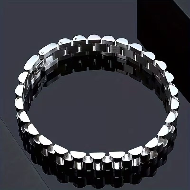 Stainless Steel Cuban Link Bracelet – Premium Hip Hop Style, Daily Wear