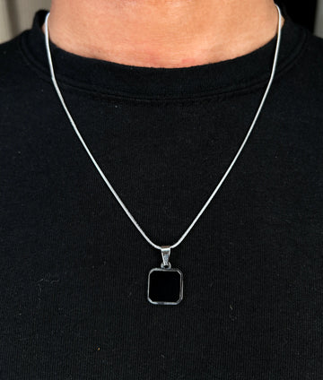 Stainless Steel Mesh Chain Necklace – Minimalist Woven Hip-Hop Style