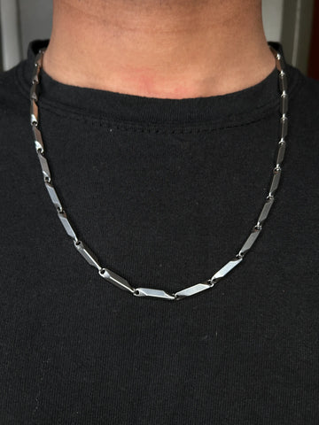 Stainless Steel Mesh Chain Necklace – Chic Hip-Hop & Minimalist Style